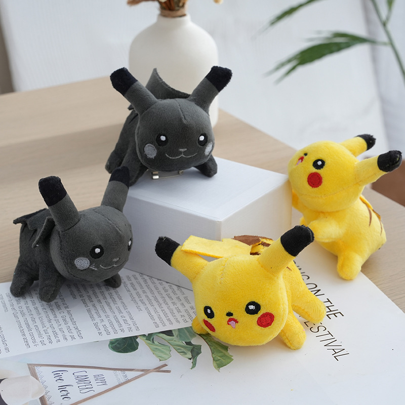 Cartoon Japanese Style Style Plush Pikachu Brooch Pendant Boutique Pendant Cute Pokemon Genuine Pikachu Doll
