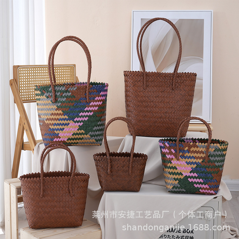 Manufacturer Wholesale Bamboo Woven Baskets, Gift Bags, Woven Bags for Bridesmaids, High-End Wedding Gift Boxes, Vegetable Basket Bags