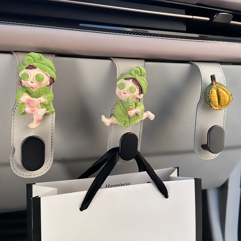 Car co-pilot glove box hook front multi-function storage artifact car small hook cartoon girl