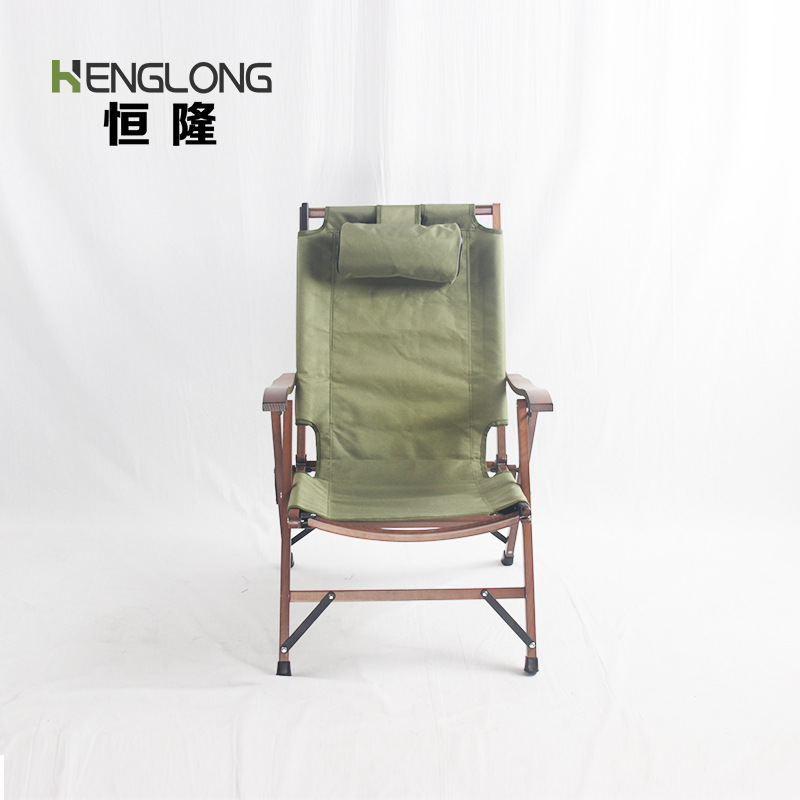 Outdoor folding beach chair bamboo wooden portable picnic camping…