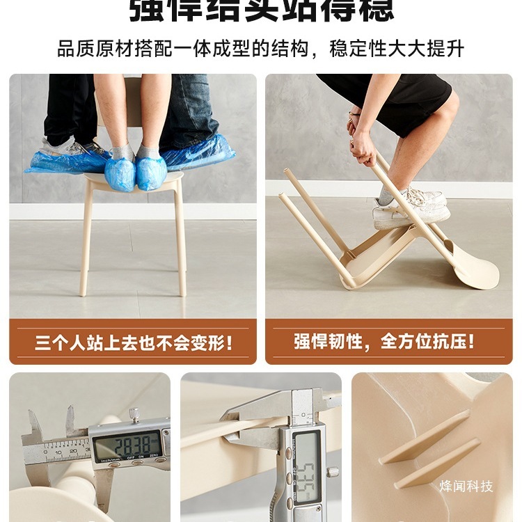 塑料椅子加厚家用餐椅靠背椅餐桌椅出租房用新款商用餐厅吃饭凳子|undefined
