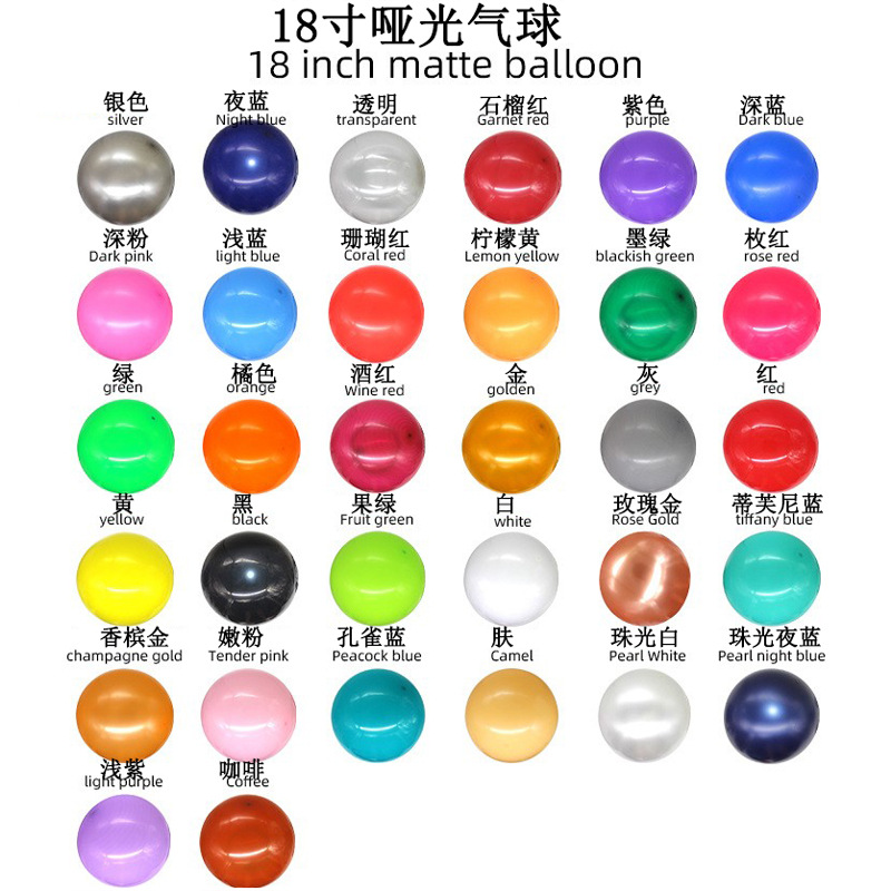 Globo de látex de 18 pulgadas, decoración de bodas, decoración de cumpleaños, juego de suministros de apertura de globos, globos de boda al por mayor personalizados