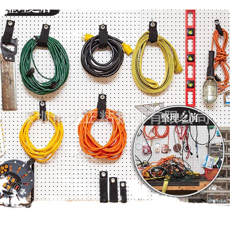 Especial transfronterizo para correa de almacenamiento de servicio pesado garaje en casa práctica correa de almacenamiento correa de acabado de velcro