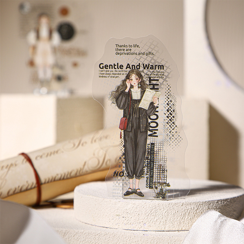 番茄酱少女贴纸包 迹中人系列 人物女生复古拼贴打底装饰贴30张入