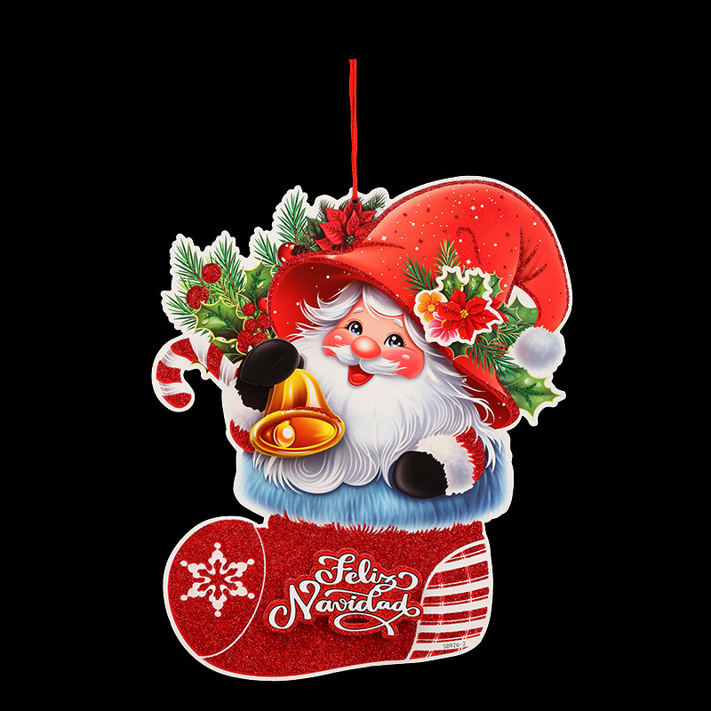 クリスマスの雰囲気のある紙製のステッカーで、家やお店やパーティーを飾るクリスマスアクセサリー、工芸品の卸売|undefined