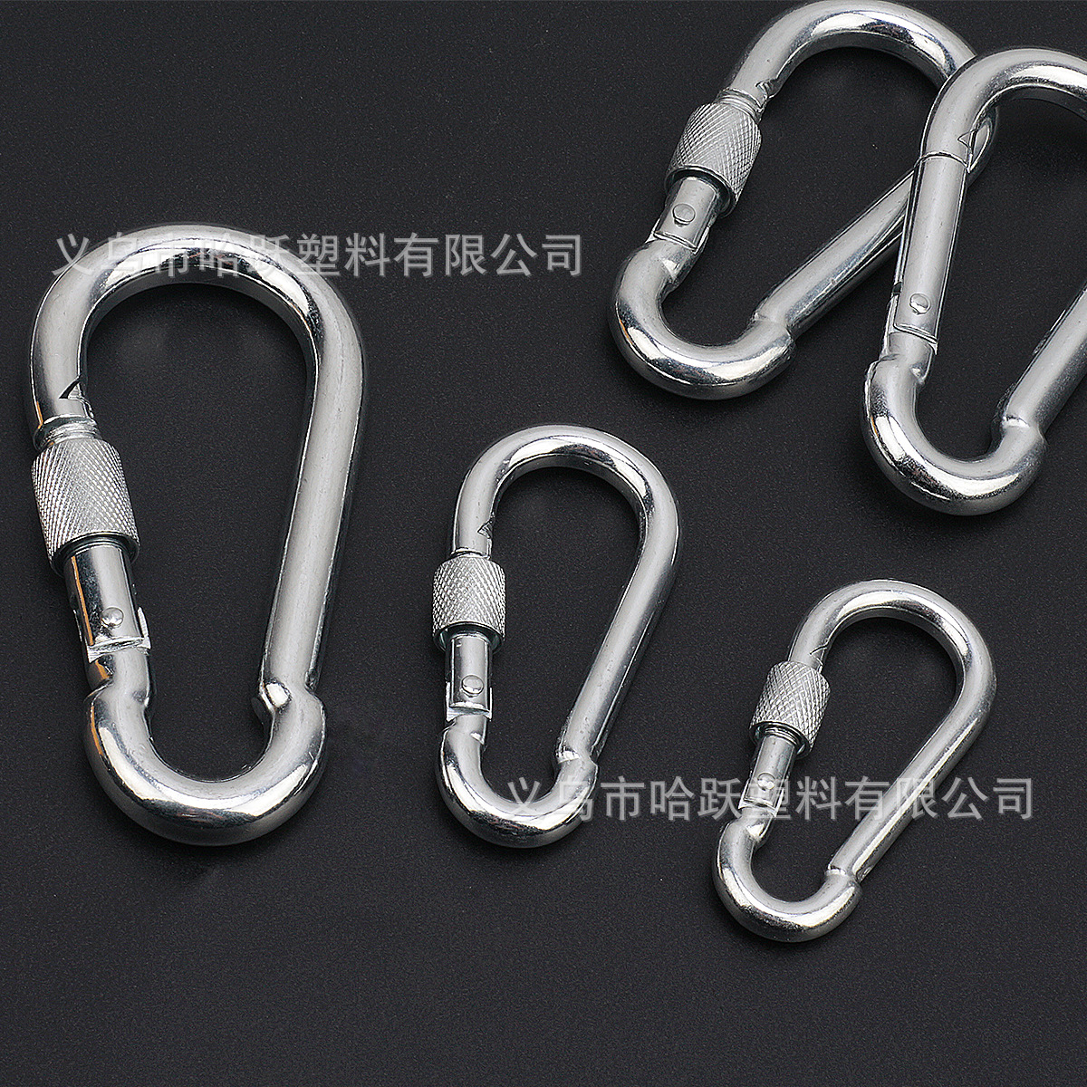 Nuevo gancho de hierro galvanizado Q235 con cierre de resorte para exteriores, mosquetón para escalada, anillo de conexión y gancho para cadena de mascotas