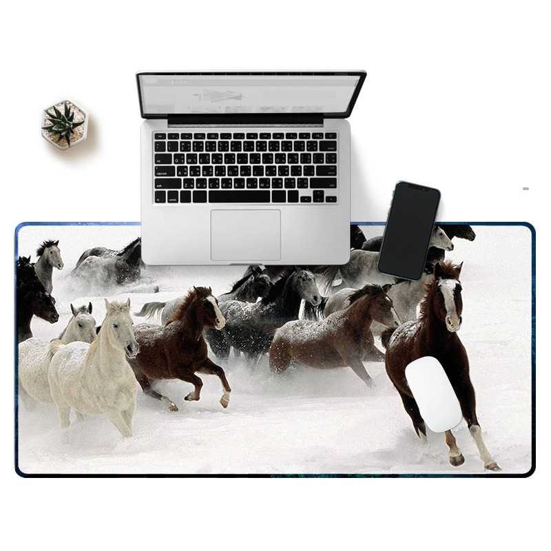 Gioco del mouse, tappetino da scrivania per ufficio ispessito personalizzato di grandi dimensioni, tappetino per tastiera del mondo animale_voghion.com
