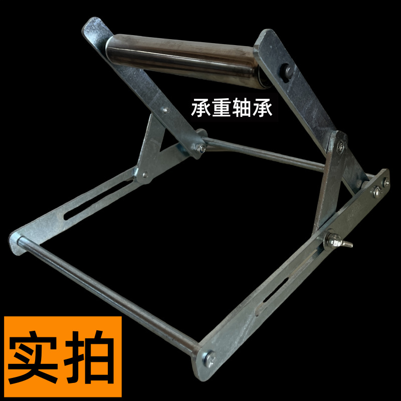 加厚切割机托料架长料支撑架升降可调款滚轮支架可调尺寸轮拖料架