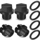 Hayward SPX1700FG Black Drain Plug with O-ring Precise Replacement Pool Pump Tube Plug Washer