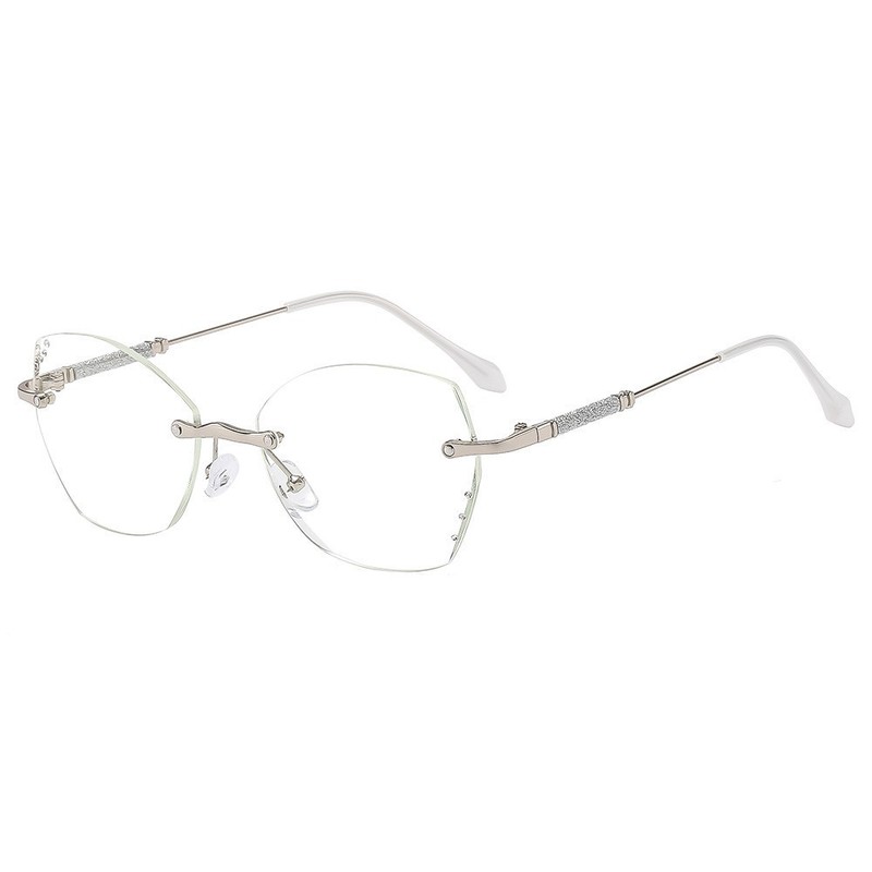2025年ホットスタイルコレクション女性用老眼鏡、中高年向けの新しい高精細抗青色光ファッショナブルなフレームレス老眼鏡|undefined