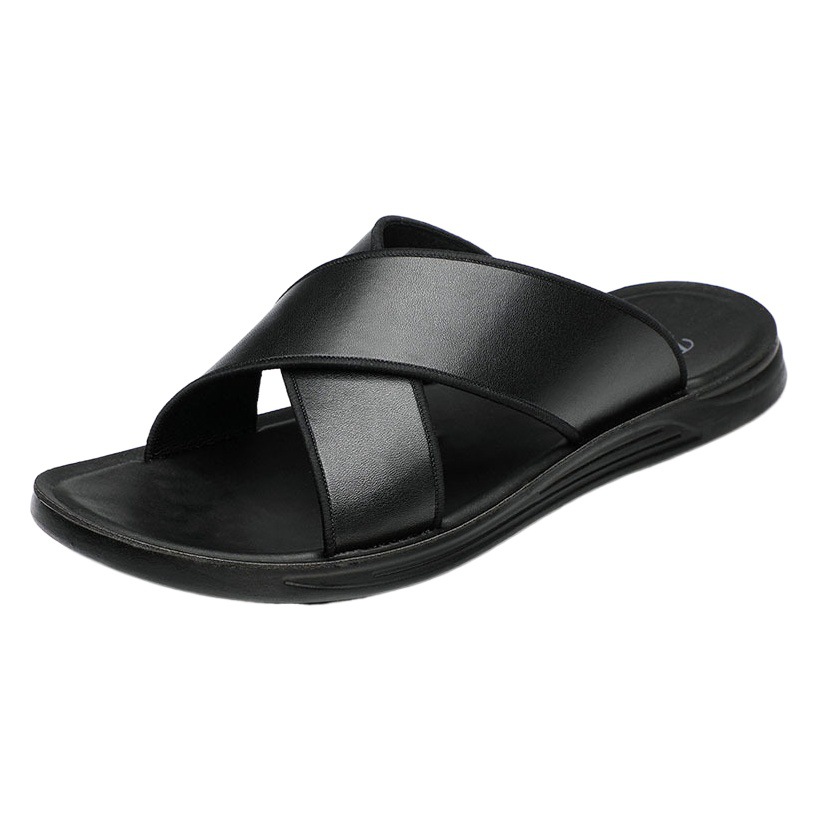 Verano nuevas sandalias de los hombres zapatos de playa casuales de cuero genuino zapatillas vietnamitas moda al aire libre zapatos de los hombres de moda de una sola pieza de entrega