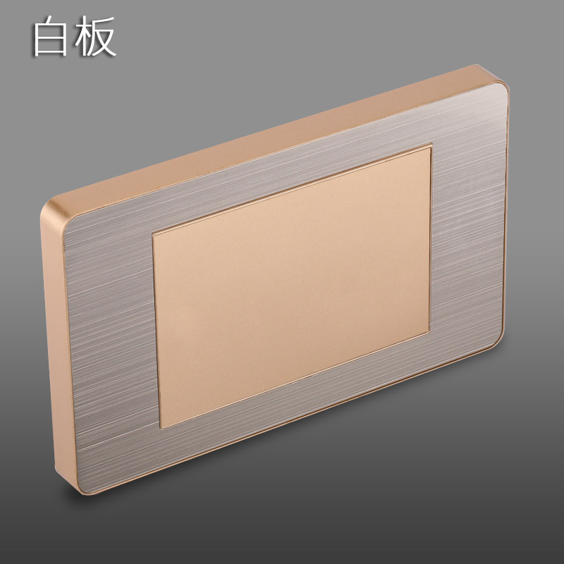 Panel de enchufe de metal estándar estadounidense de acero inoxidable dibujado oro tres agujeros Taiwan conmutador USB suministro directo de fabricantes de enchufes