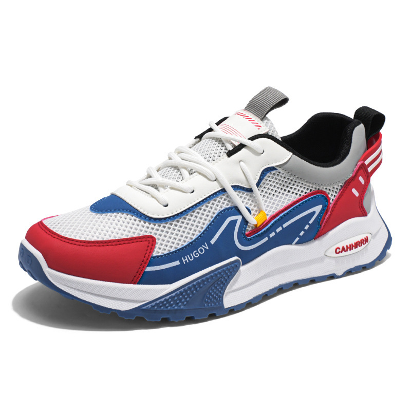 Deportes zapatos casuales primavera y verano para hombres 2025 nuevos zapatos para hombres zapatos de moda de malla de todo fósforo para estudiantes y adolescentes con suela gruesa