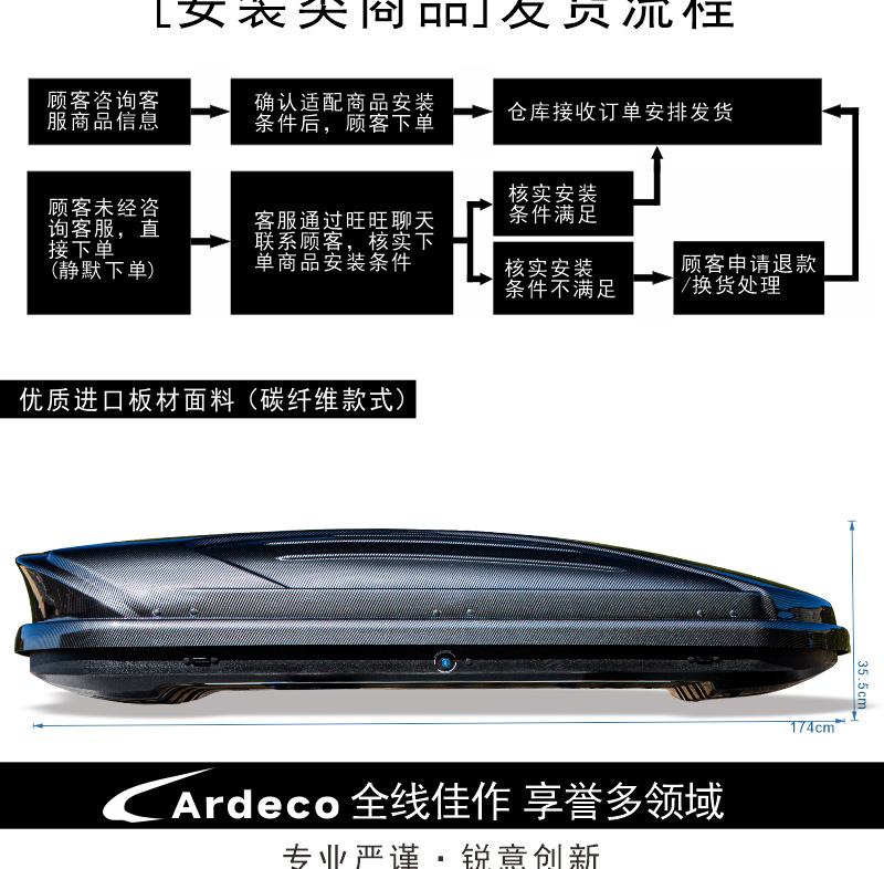 Ardeco Roof Suitcase Car Off-Road Large Capacity Universal Luggage Rack Travel Aluminum Alloy
