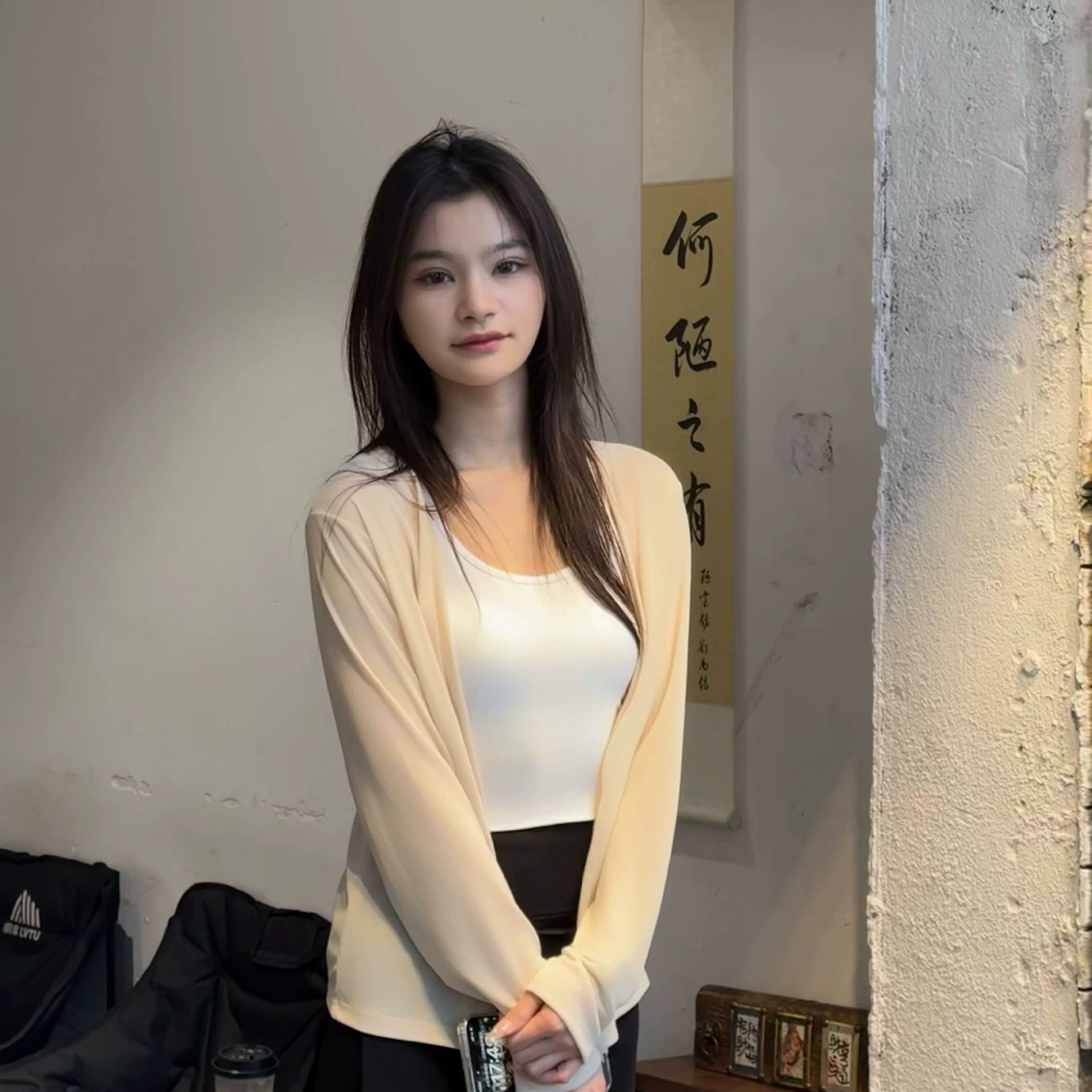Cardigan, summer thin jacket, long-sleeve, sun protection