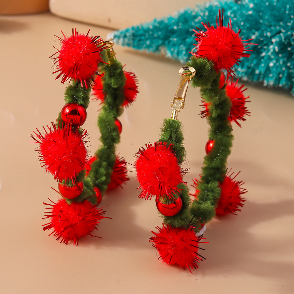 13g Weight Alloy Ear Needle Material Earrings Classification 1 Pair Quantity Holiday, Festival Occasion Plastic Material Christmas Festival Christmas Tree, Santa Claus Pattern Women's Gender Cute, Classic Style Style 1 Pair Christmas Cute Classic Style Christmas Tree Santa Claus Plastic Earrings 25
