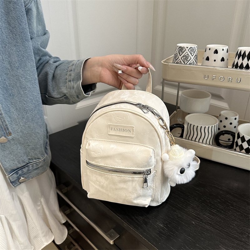 シンプルでファッショナブルで多用途な女性用バックパック、カジュアルな学生クラスの春の新しい質感の人気のバックパック|undefined