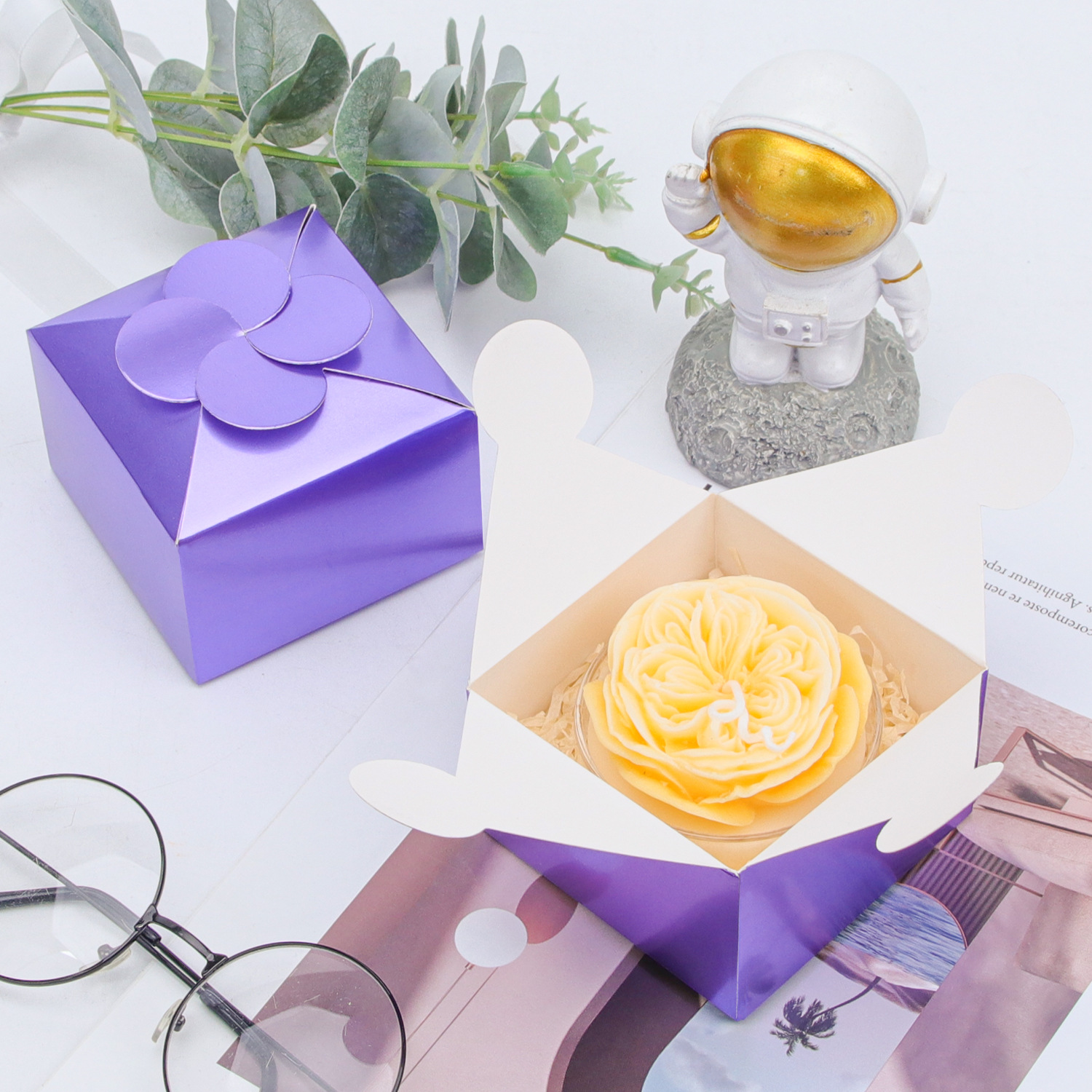 13g Weight Gift Box Event & Party Supplies 1 Piece Quantity Holiday, Wedding, Party Occasion Wedding Festival Solid Color Pattern Wedding Solid Color Paper Holiday Wedding Party Gift Box Gift Wrapping Supplies 13