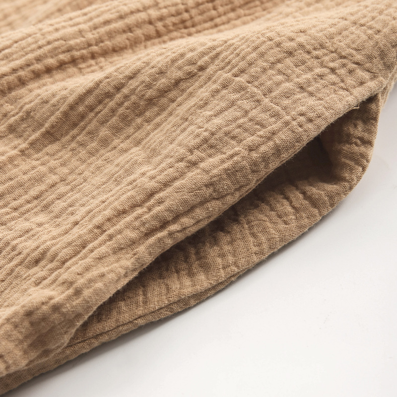 Crepe Cotton Suspender Dress Women Spring Summer Solid Color Sleeveless Midi Dress Holiday Casual Dress