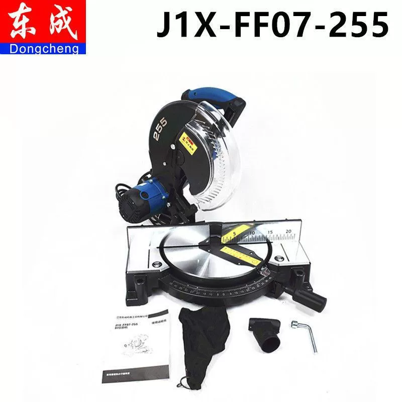 Алюминиевая пила Dongcheng, машина для резки алюминиевого сплава под углом 45 градусов, деревообрабатывающая многофункциональная машина для резки алюминия, высокоточная торцовочная пила 10inch