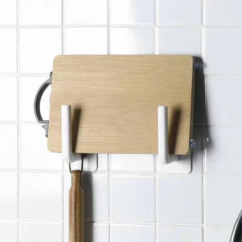 フック、粘着フック、パンチフリー、プラスチックL字型ドア後ろの衣類、キッチン衣類フック、強力な粘着性、痕跡なし、多機能|undefined
