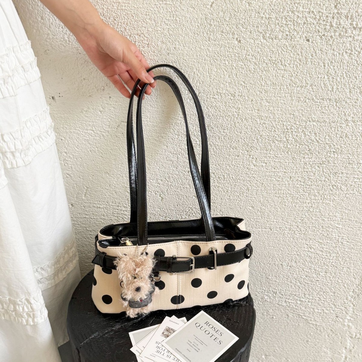 Moda transfronteriza punto de onda brazo largo cinturón de hombro bolso de hombro de aire extranjero diario cinturón de aire extranjero decoración bolso de mano de viaje