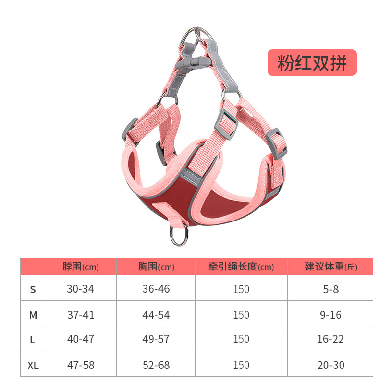 Chaleco correa de perro pequeño oso de peluche Bomei correa de pecho cachorro perro correa de perro Cadena de perro