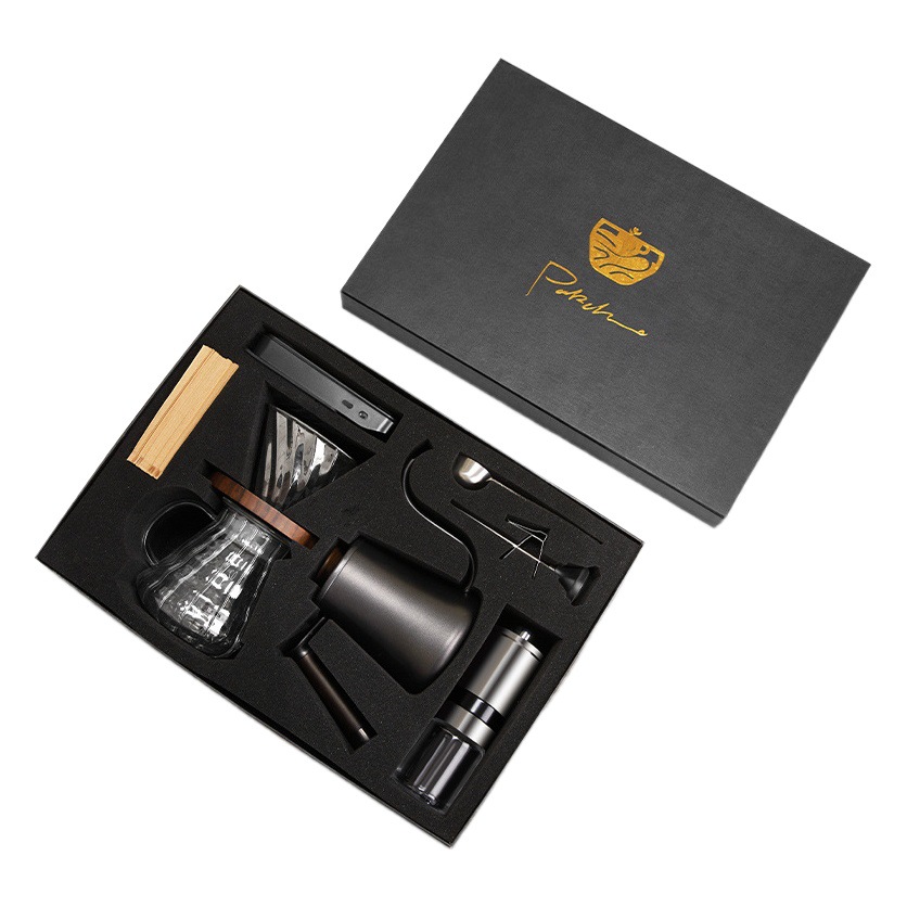 Boutique mano traje de café caja de regalo hogar Aparato de café americano con combinación de escala cafetera regalo de negocios