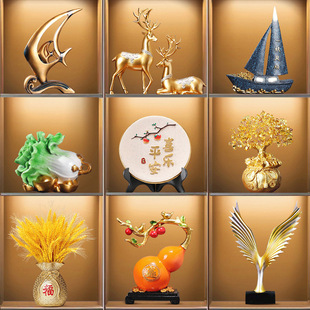 Wine Cabinet Decoration Ornaments Light Luxury Home Living Room Wine Cabinet Office Atmosphere Set Crafts