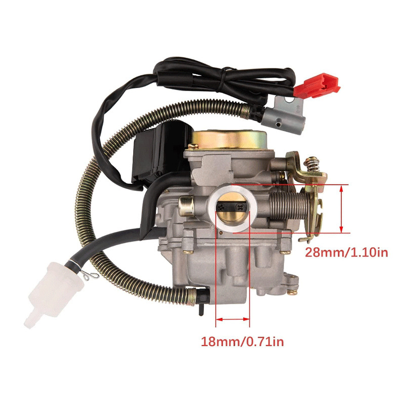 Filtro de aire del carburador adecuado para Gy6 50cc 49cc Scooter Ciclomotor PD18J