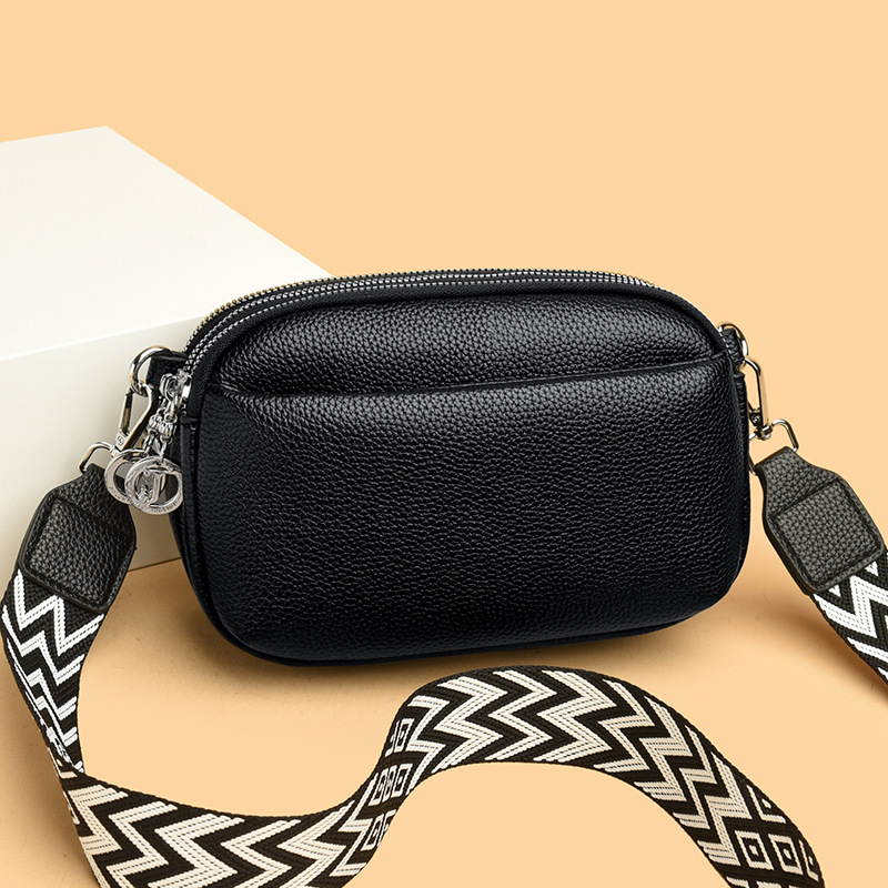 Qadın kiçik kvadrat çanta, retro çoxbölməli çiyin çantası