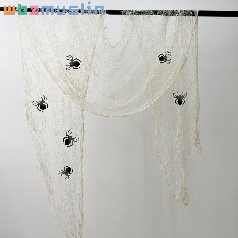 Fiesta personalizada murciélagos araña gaza mallada fantasma colgante atmósfera terrorista bar café decoración modelado image 5