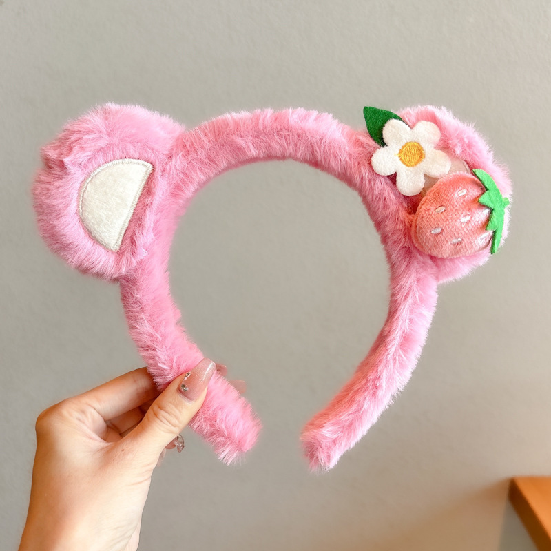 Cute pelúcia lavado facial correa de cabello para mujeres 2025 nuevo tipo de máscara especial para el cabello de maquillaje atar cabello correa de cabello