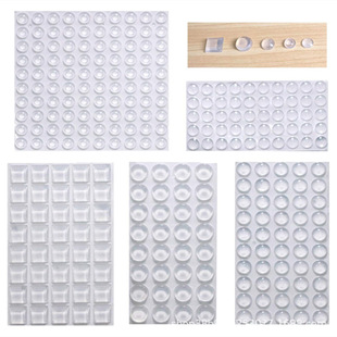 Anti-Collision Silicone Pad Silencer Cabinet Door Anti-Collision Particles Transparent Curved Silicone Particles Hemispherical Electrical Appliance Foot Pads