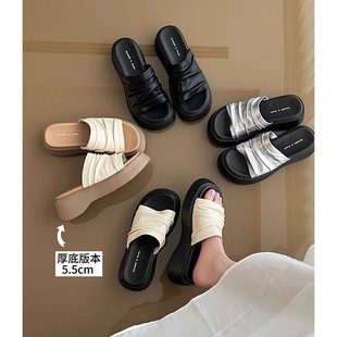 女拖鞋厚底