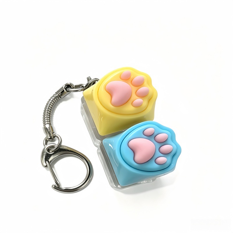 2-key silicone cat claw yellow + blue