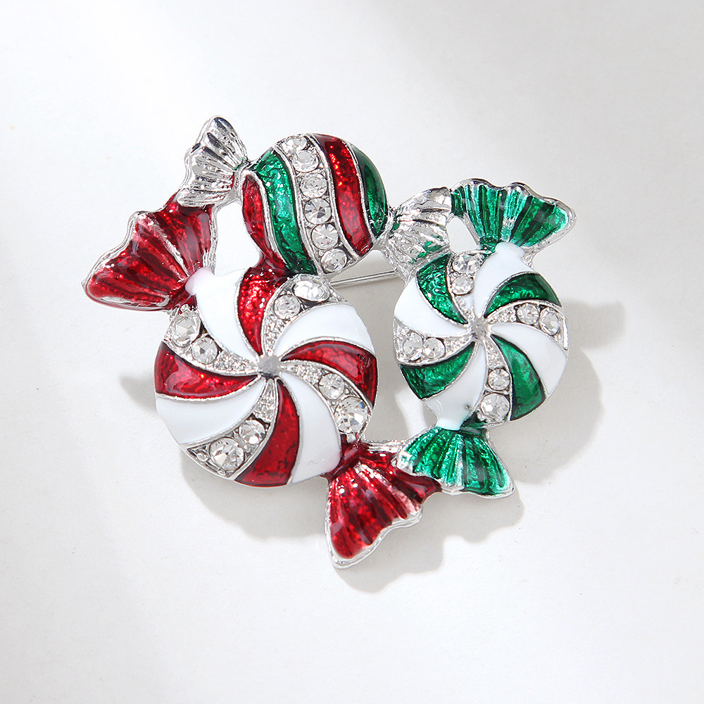 Unisex Gender Enamel, Inlay Design Sweet Pin Candy Zinc Alloy Enamel Inlay Rhinestones Unisex Brooches