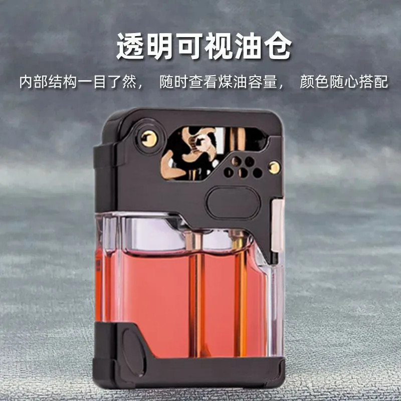 ZORRO佐罗煤油打火机透明油仓赛博机甲风火轮弹射点火高颜值火机|undefined