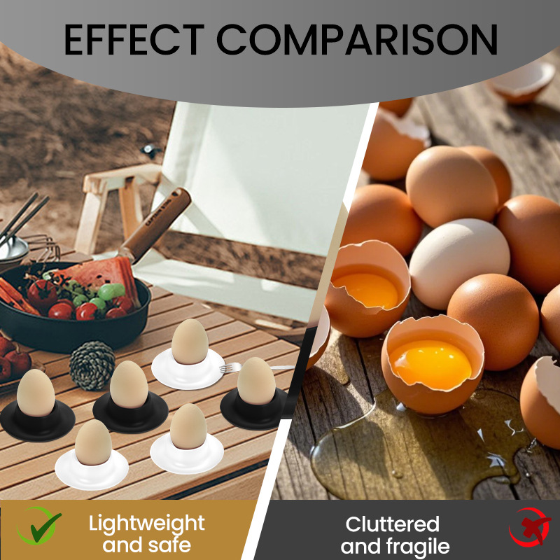 Nuevo producto transfronterizo 2025 Encimera de cocina huevo anti-caída con almacenamiento real y protección contra derrames