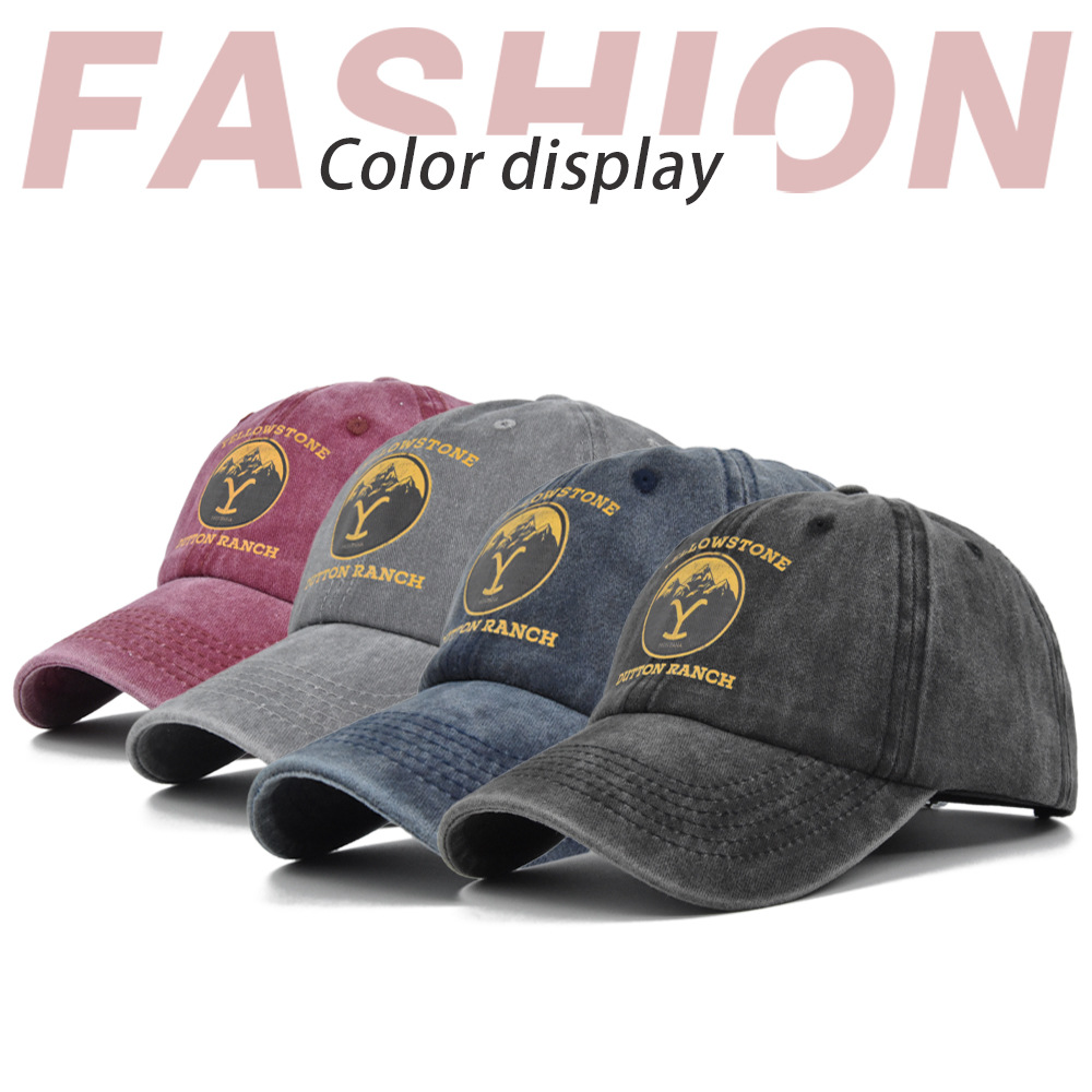 Cappellino da baseball con visiera curva, in seta stampata con pietra gialla e graffiti, cappello da sole personalizzato_voghion.com