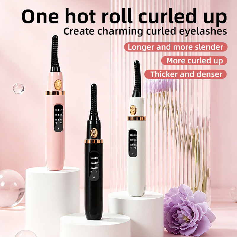 Cross-border electric eyelash curler, efficient and stable, portable rechargeable electric eyelash curler, wholesale beauty instrument