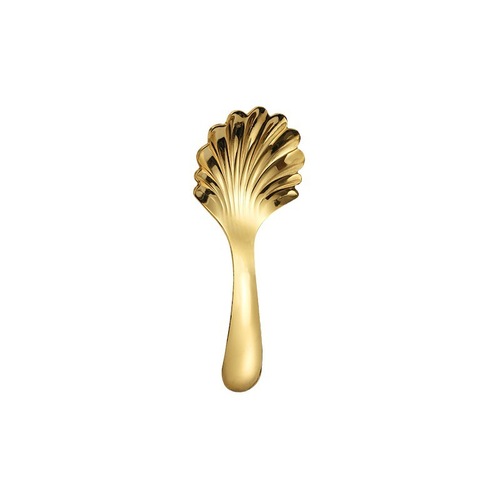 Shell 304 stainless steel short handle spoon creative mini teaspoon gift small round spoon tea spoon gold-plated ice cream spoon