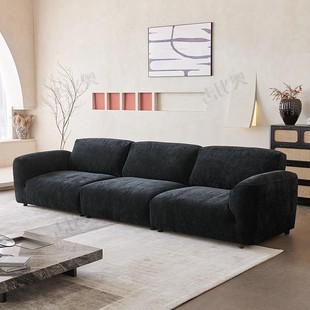 Edra Grande Sofa Italian Style Minimalist Fabric Small Apartment Chenille Petal Straight Row Sofa