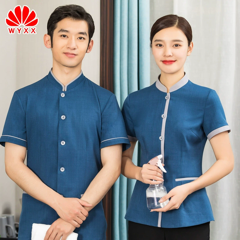 Гостиничный номер Уборка Рабочая одежда Высококачественная недвижимость Санитария Тетушка Лето с коротким рукавом Уборка Компания Официант Отель