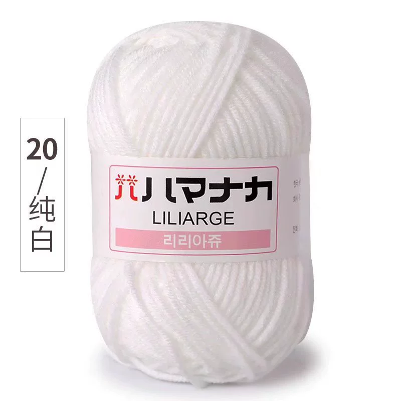 Пряжа Wool LILIARGE, 4-поли́к Milk Cotton, клубки 25 г, 74 цвета — вязание крючком и DIY