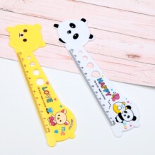 小狗洞洞尺  企鹅卡通尺 旋转尺学生用品韩国卡通塑料尺现货秒发