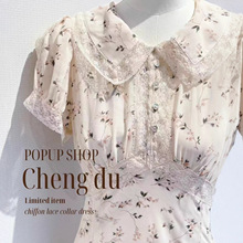 【黛珊】2025早秋D家日系复古重工蕾丝娃娃领花边连衣裙两件套