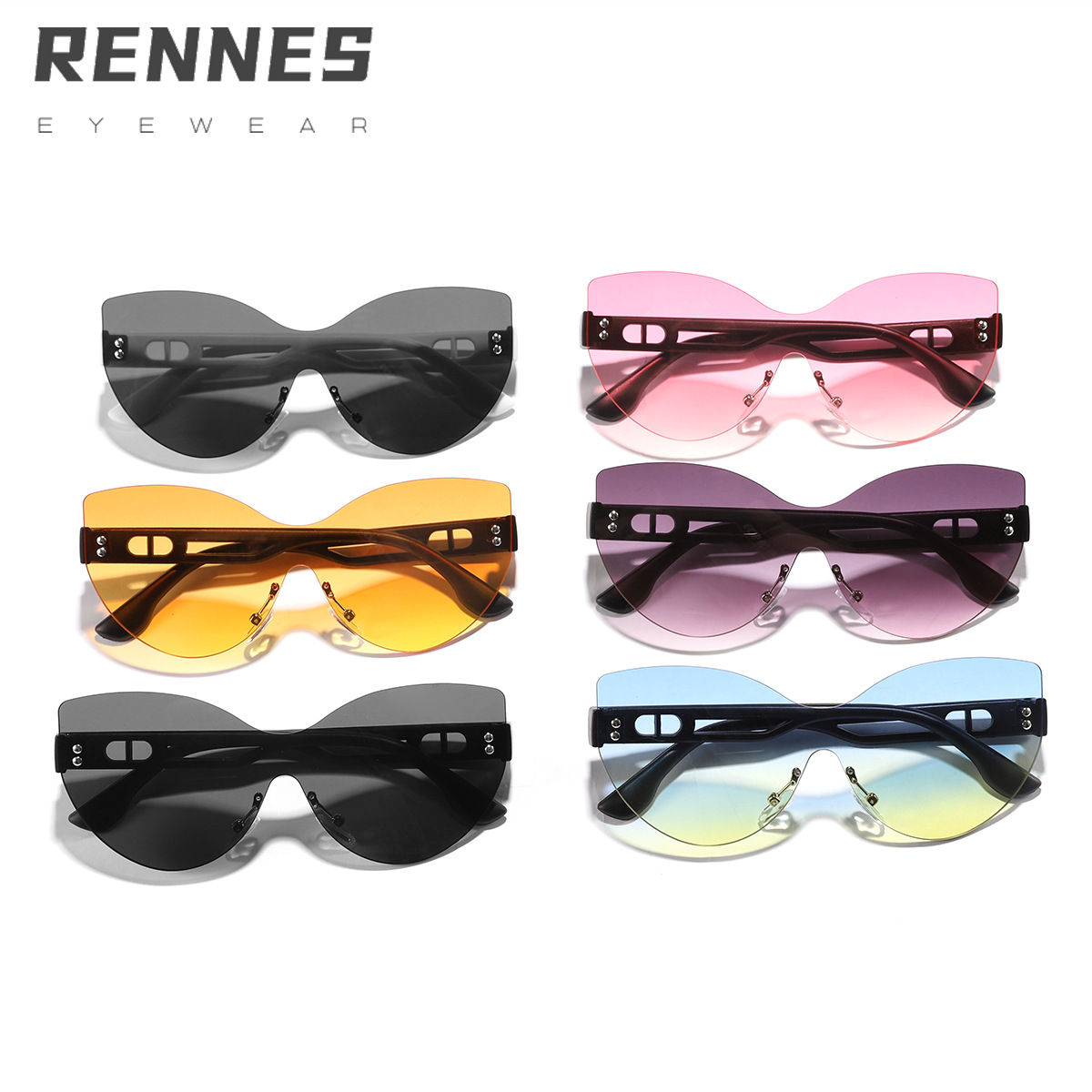 2024 nueva película marina para niños, película sin marco, uso de viajes, gafas de sol, gafas de moda de mariposa personalizadas