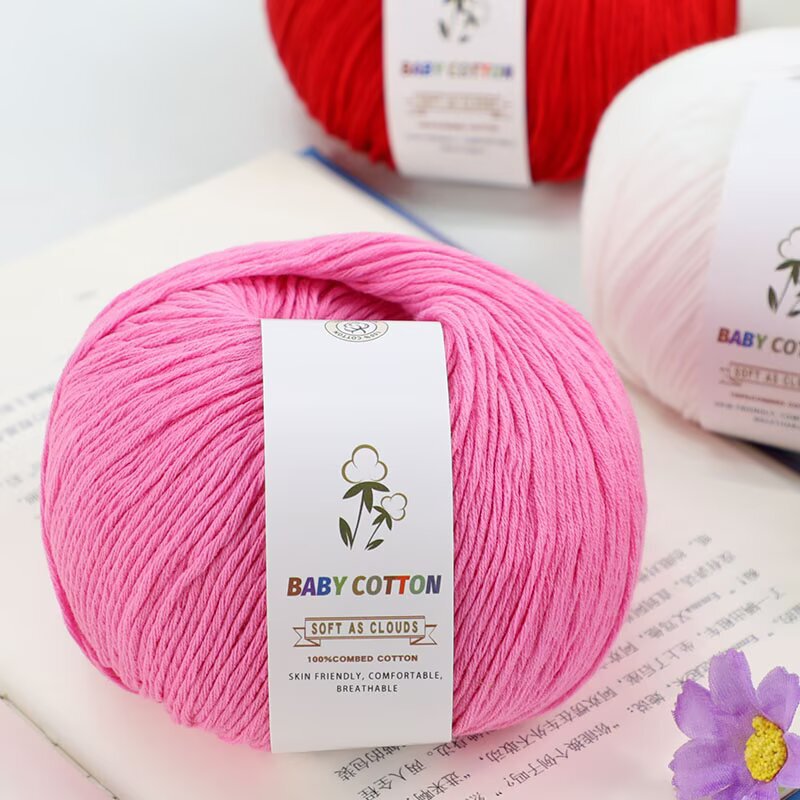 Pure Cotton Yarn, Cotton Thread, Pure Cotton, Xinjiang Cotton, Woolen Yarn, Kidsren's Handmade Knitting, DIY Crochet Thread, High-Quality Cotton Thread