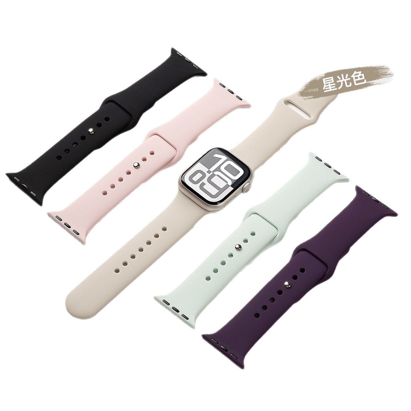 Aplicable a iwatch10, S11 silicona S9 mujer S8 nueva pulsera ultra3 se3 avanzada S7